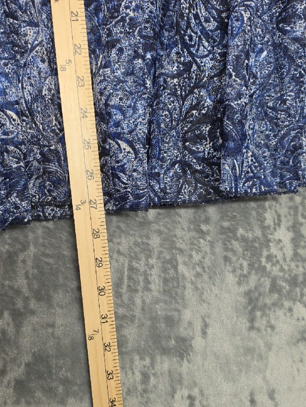Coldwater Creek Navy Blue Floral A-Line Skirt sz Med - Picture 7 of 8